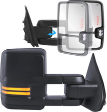 2007-2013 Chevy Silverado GMC Sierra Yukon Towing Mirrors Compatible Replacement