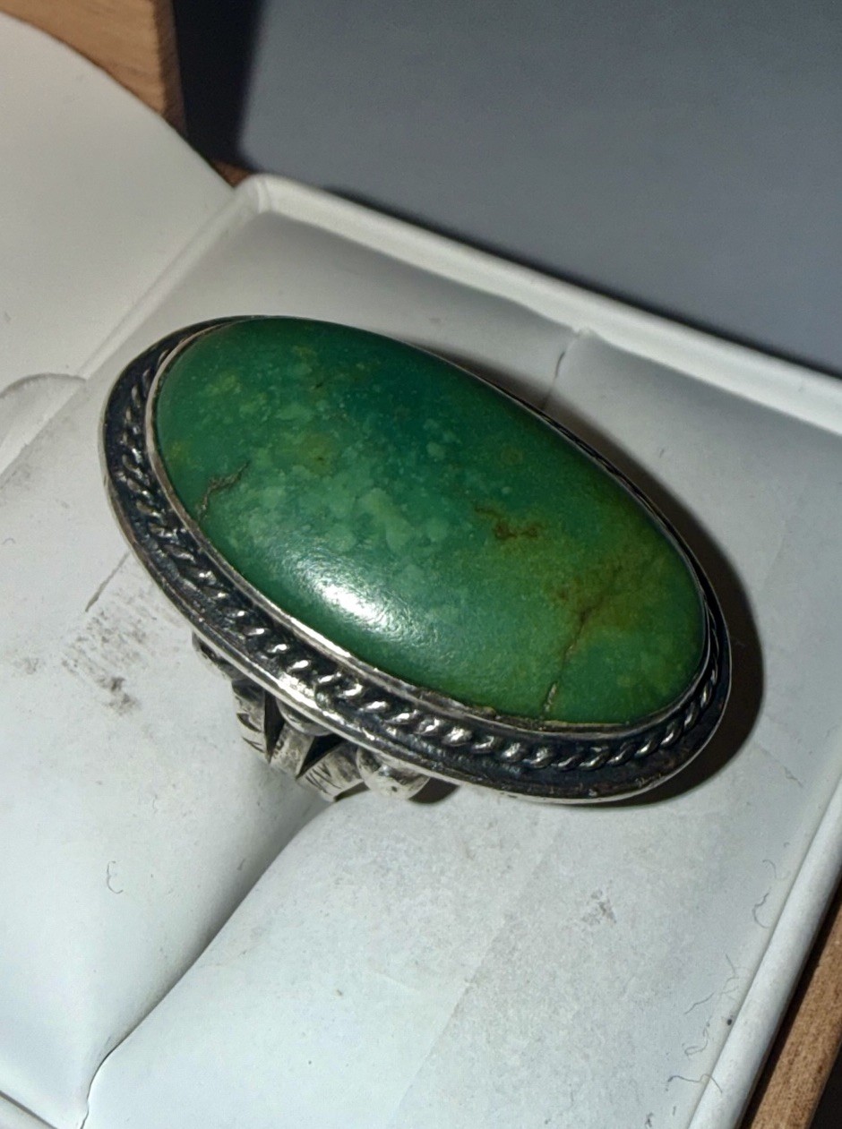 Vtg. Native American Solid Sterling Silver Large … - image 3