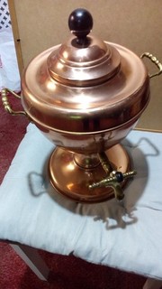 VINTAGE copper and brass samovar tea urn good condition