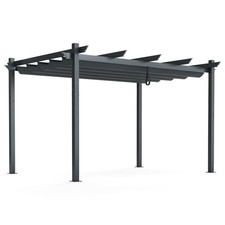 Outdoor Retractable Pergola Aluminum Grill Pavilion Canopy