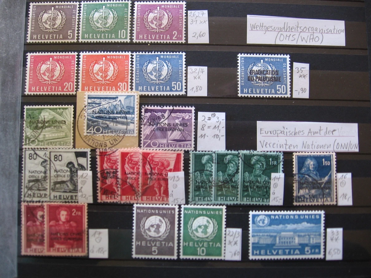 Kl. Schweiz-Sammlung bes. **/0 z.B. Völkerbund, Arbeits u. Weltgesundh. u.a.