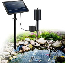 8W Solar Pond Aerator with Built-In 2400Mah Battery Backup, 3 Working Modes, 2 A