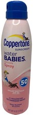 Coppertone Water Babies Sunscreen Lotion Spray  Hypoallergenic  SPF50  6oz  24HR SHP