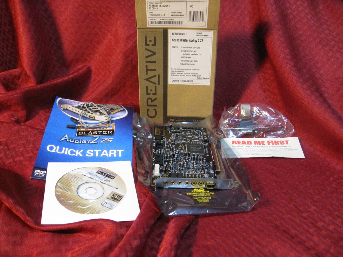 new FACTORY REFURBISHED Creative Sound Blaster card in box Audigy