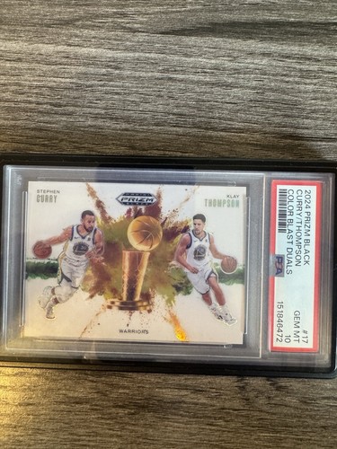 Klay Thompson / Stephen Curry #17 2024 Panini Prizm Black Color Blast Dual card