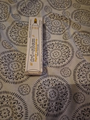 Tri-Chem Liquid Embroidery Paint - Yellow 0004 - Vtg Ball-Point Crafting Tube