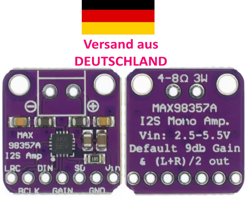 MAX98357 A I2S 3W Class-D Digital Audio Verstärker DAC Decoder Modul Raspbery Pi - Bild 3 von 3