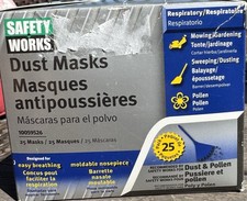 Safety Works 25-Pack Non-Toxic Dust Masks -10059526 Brand NEW Open Box