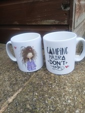 Ceramic Mug|  Camping Hair Don't Care| Camping Mug 11oz