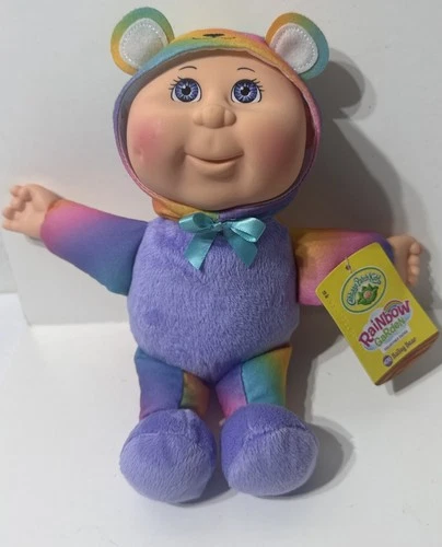 2021 Cabbage Patch Kids Cuties Bailey Bear 170 Rainbow Garden Plush Doll 9” Tags