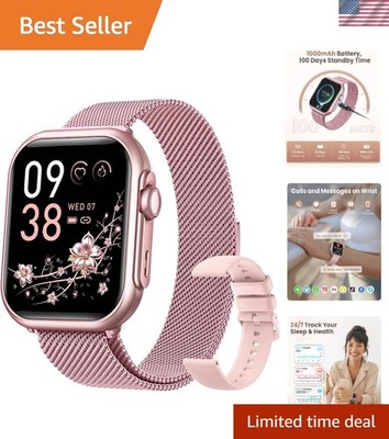 Elegant 1.83'' HD Smart Watch for Women - Calls, Notifications, Health Monitor
