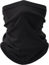 Tube Scarf Bandana Mouth Face Mask Neck Cover Gaiter Black Multi-use Head Wear