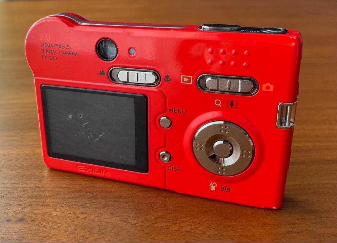 CASIO EXILIM EX-S20 Digital Camera 2MP Red Tested Working