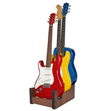 3 Holders Wooden Guitar Stand,Freestanding Multiple Rack for Home,Space-Saving