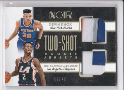 2018-19 Panini Noir Shai Gilgeous-Alexander Kevin Knox RC Dual 