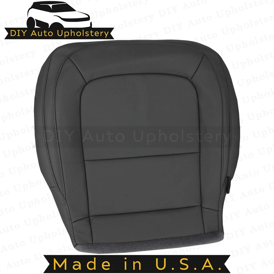 Cubierta de asiento de cuero negra para parte inferior del conductor GMC Canyon SLT 2015 a 2022 Foto 2 de 4