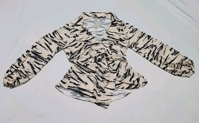 River Island Animal Print Twist Front Long Sleeve Top RRP £32 - Various Sizes