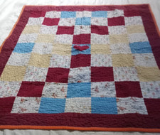 Homemade Winnie the Poo  friends cars trucks on back infant quilt 45"L X 39"W