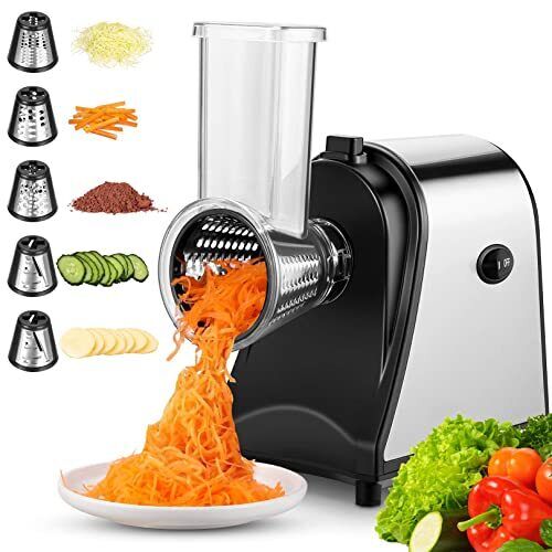 Electric Cheese Grater 250w 5in1 Professional Cheese Grater Electric Vegetable S - Picture 1 of 8