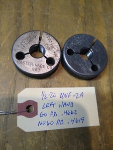 Gaco 1 2 Unf 2a Left Thread Ring Set Gage Inspection Tooling 1e2478 X1 Ebay