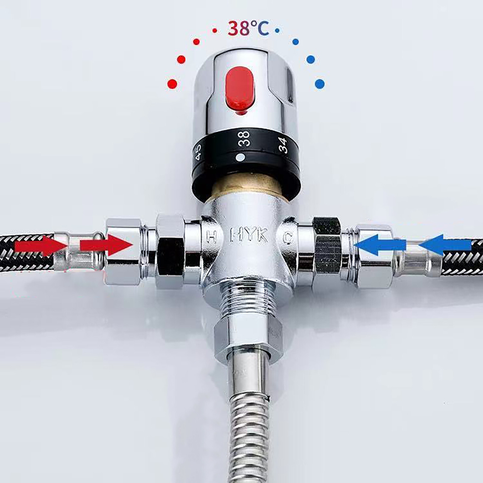 Surface Mounted Electric Water Heater Temp Control Thermostatic Shower