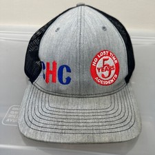 Richardson Trucker Hat Mens Adjustable Gray Snapback Cap Road Construction Mesh