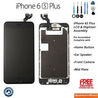 Iphone 6S Plus Retina Lcd Touchscreen Digitiser Komplettbaugruppe Schwarz 1X