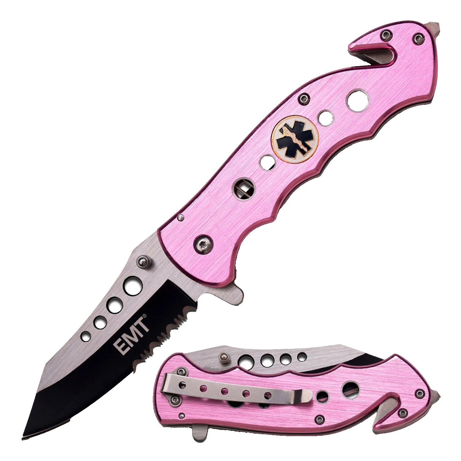 Tanto Serrated Collectible Folding Knives