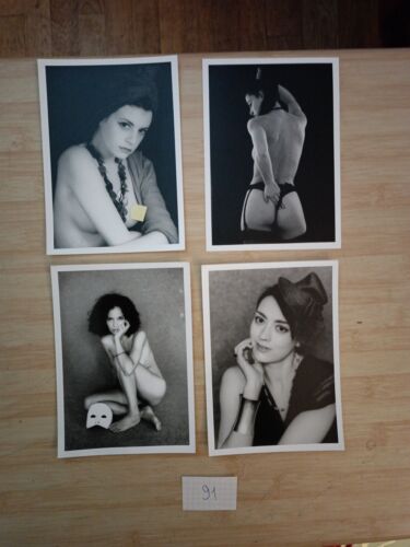 Lot de 4 photos argentique nu femme  format 13X18cm circa 1980. Nu artistique En - Photo 1/9