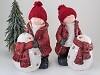 Deko Figur Kind mit Schneemann sortiert Junge oder M&auml;dchen 55cm hoch