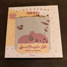 Finchberry Spiced Pumpkin Latté Artisan Soap Bar, 4.5 Oz., Vegan-New & Boxed!