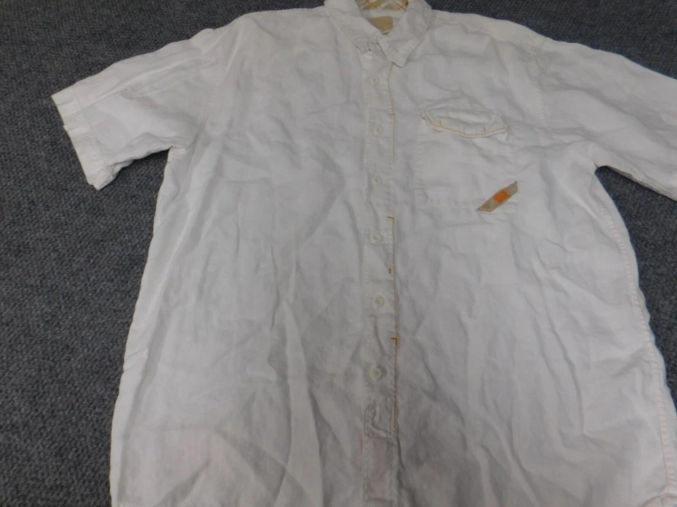 Pepe Jeans Shirt 2XL XXL Mens Y2K Beige 90s Vintage button up hip-hop - Image 2 of 4