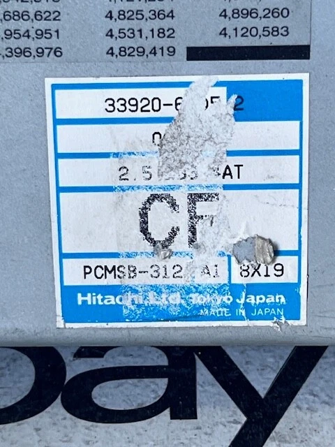 USED OEM 1999 SUZUKI GRAND VITARA 33920-67D52 ENGINE COMPUTER - Image 2 of 4