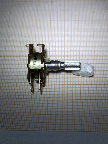 2x100 K Potentiomètre Pot 2x 100 K ohm Lin axe 6 Prise PHYSIOLOGIQUE 10K P.N141 - Photo 3/4