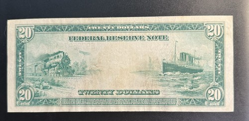 1914 $20 FEDERAL RESERVE NOTE RICHMOND FR#983A RADAR S/N High Grade Fancy SN Unc - Picture 4 of 16