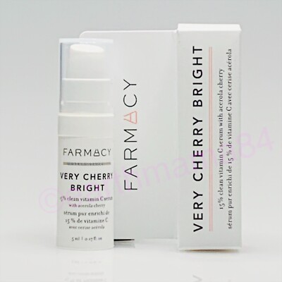 BNIB ~ Farmacy VERY CHERRY BRIGHT Vitamin C Serum ~ 5mL Trial Size SAME DAY  
