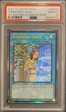 2024 PSA 10 YUGIOH 25TH 1ST ED QC ULTIMATE RARE FORBIDDEN LANCE 💫