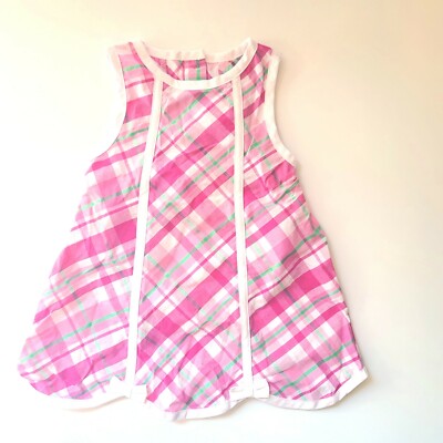 Gymboree 6-12 mo Flamingo Flowers Madras Plaid Dress NWT Retail