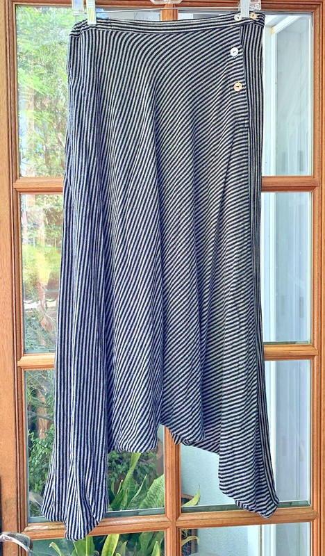 Tienda Ho Black and Grey Striped Classic Harem Pants Morocco Size OS