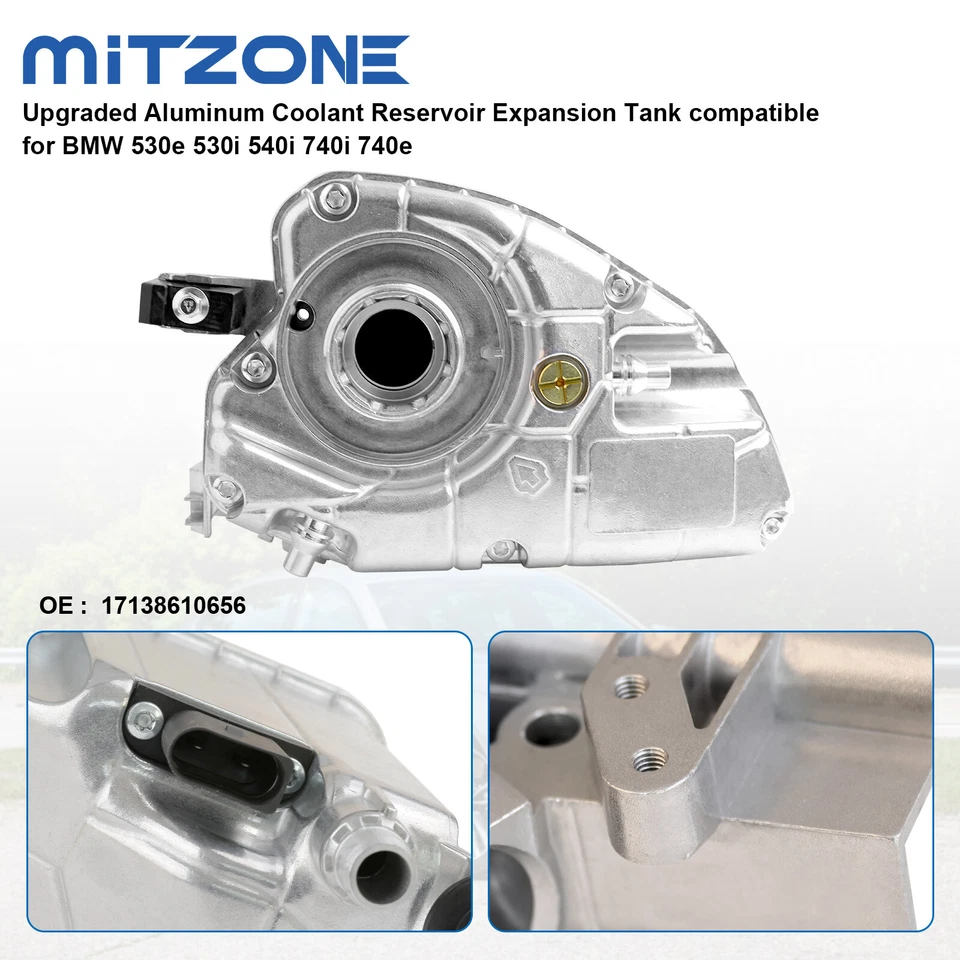 Tanque de expansão reservatório de líquido de arrefecimento de alumínio para BMW 530e 530i 540i 740i 740e - Imagem 4 de 4
