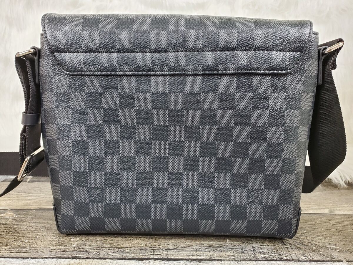 NO RESERVE* LOUIS VUITTON Shoulder Bag Damier Graphite District NV2 PM  N40349