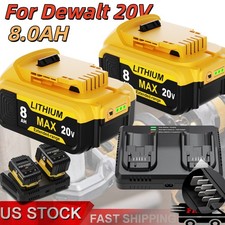 Pack For DeWalt 20V 20 Volt Max 8.0AH Lithium Ion Battery DCB206-2 DCB200-2