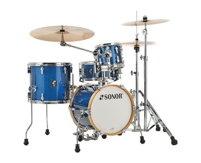Sonor AQX Micro 4-pc Shell Pack w/ 14'' Kick - Blue Ocean Sparkle