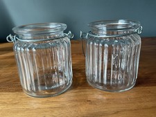 PAIR Tealight Votive Large Glass Candle Light Holders