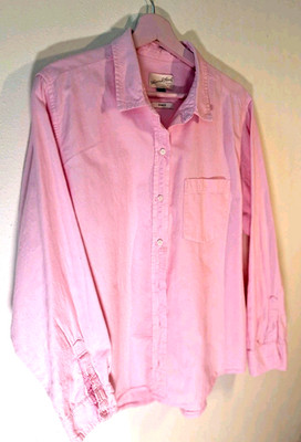 Universal Thread Womens Shirt XLClassic Fit Pink 100%Cotton 1 Pocket   Button-up