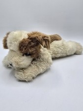 TY Classic BABY PATCHES Puppy Dog Plush 1998 Stuffed Animal Cream Brown Lay Flat
