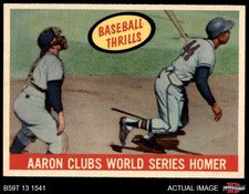1959 Topps #467 Hank Aaron Clubs World Series Homer Braves HOF  7 - NM