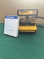 Polaroid Job Pro 2 Vintage Camera W/Strap And Expired Film Yellow Black UNTESTED