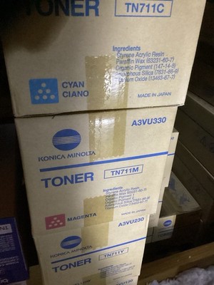 Konica Minolta TN711C A3VU430 Toner Cartridge Bizhub C654 C654e C754 C754e Cyan