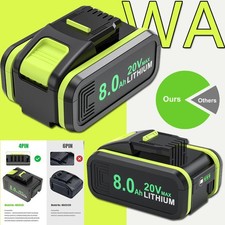For Worx 20V Li-Ion Battery 8.0Ah WA3551 WA3551.1 WA3553 WA3553.1 WA3553.2 Power